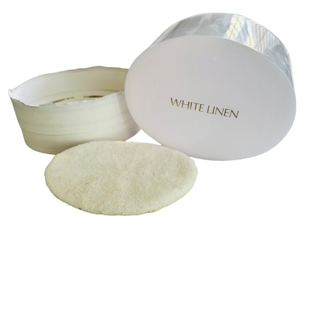 White Linen Estée Lauder Body Powder Vintage RARE 3.5oz Open Full Collectible